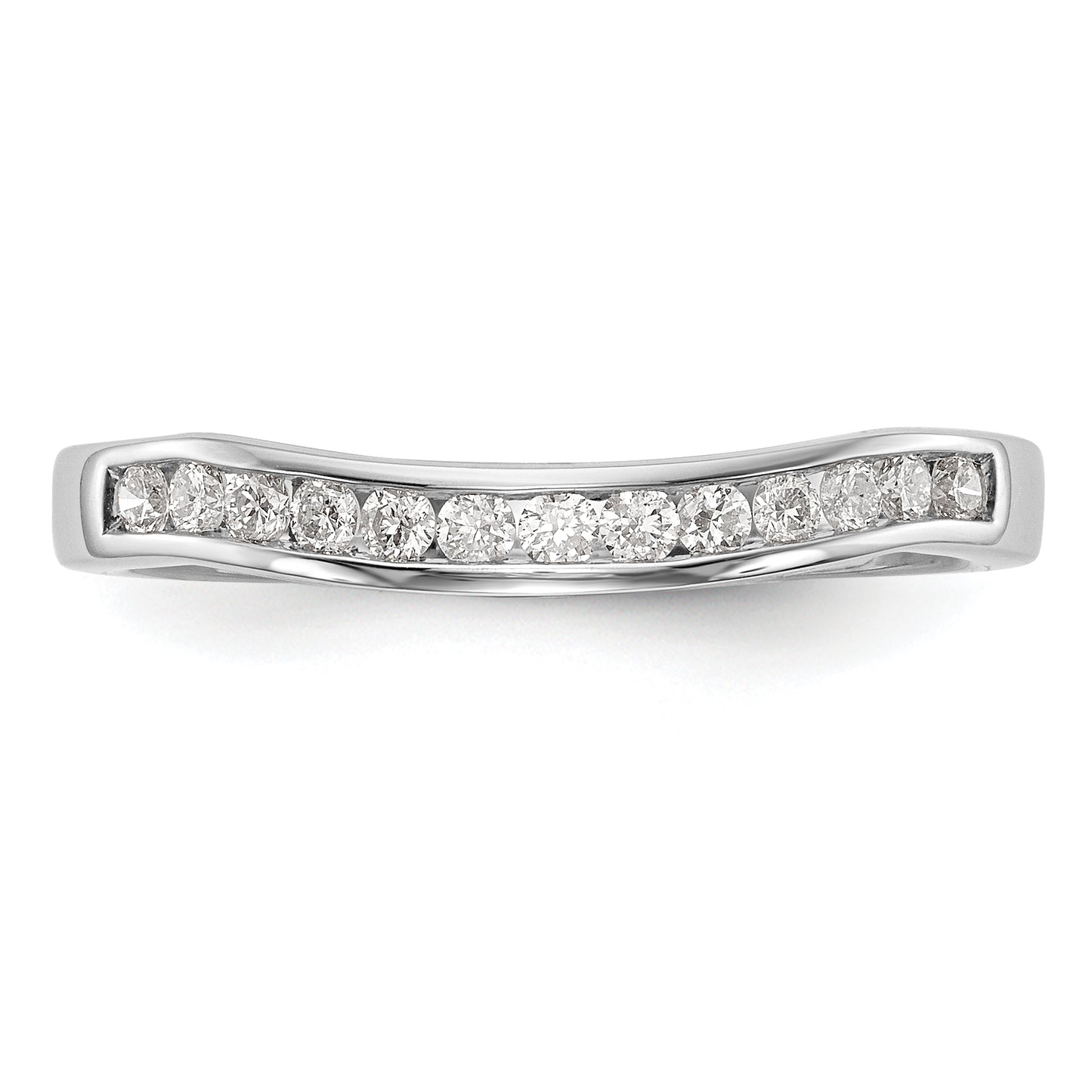 14K White Gold Lab Grown Diamond VS/SI+ G+ Wedding Band Ring