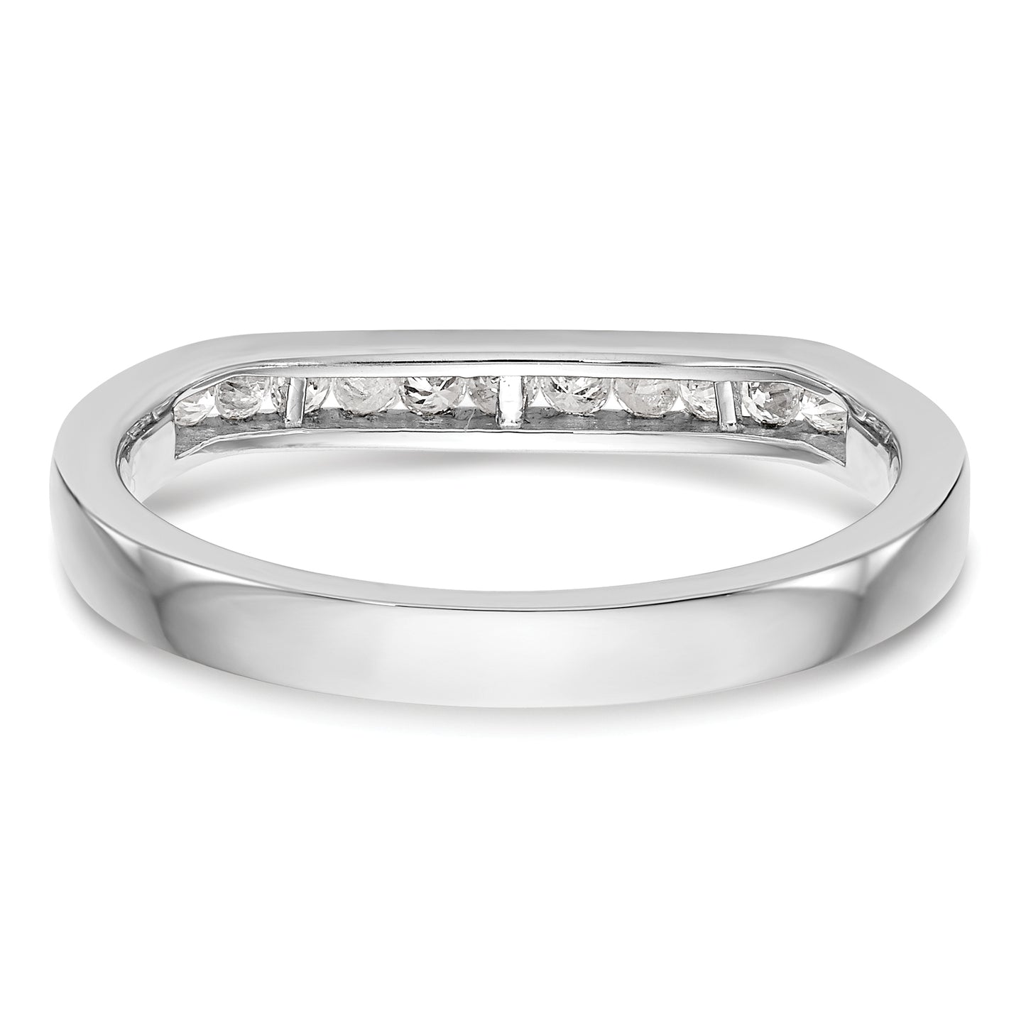 14K White Gold Lab Grown Diamond VS/SI+ G+ Wedding Band Ring