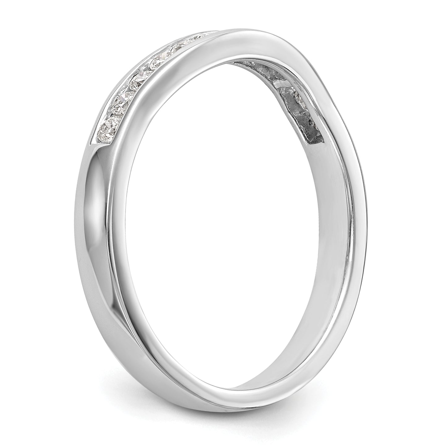 14K White Gold Lab Grown Diamond VS/SI+ G+ Wedding Band Ring