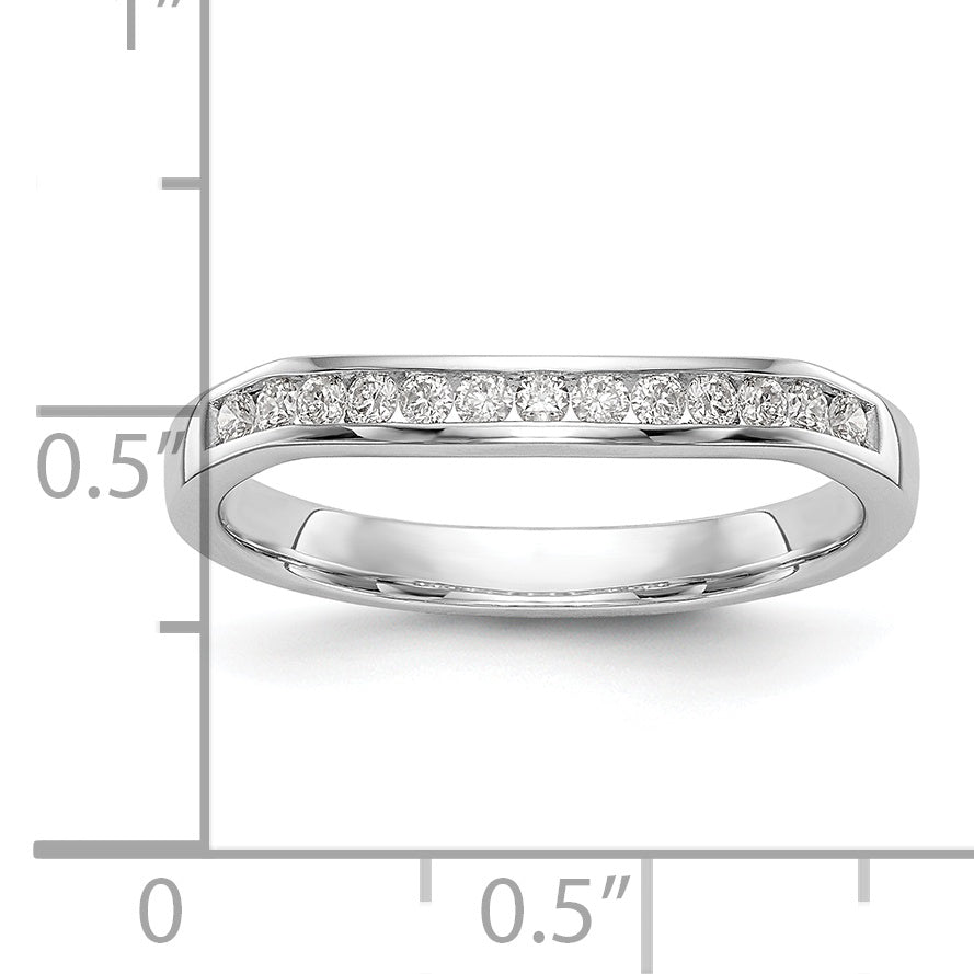 14K White Gold Lab Grown Diamond VS/SI+ G+ Wedding Band Ring