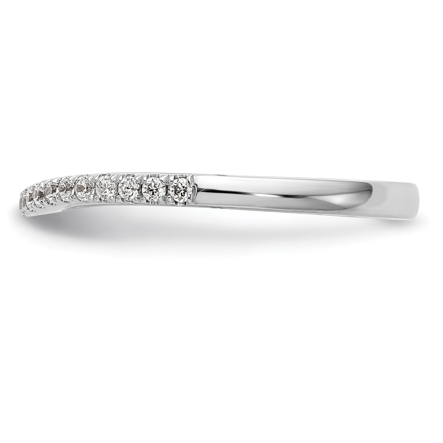 14k White Gold 1/5 Ct. Lab Grown Diamond VS/SI+ G+ Wedding Band Ring