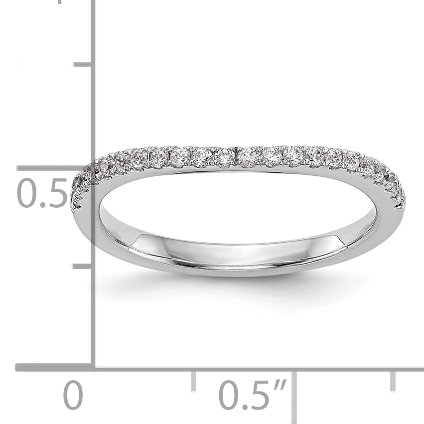 14k White Gold 1/5 Ct. Lab Grown Diamond VS/SI+ G+ Wedding Band Ring