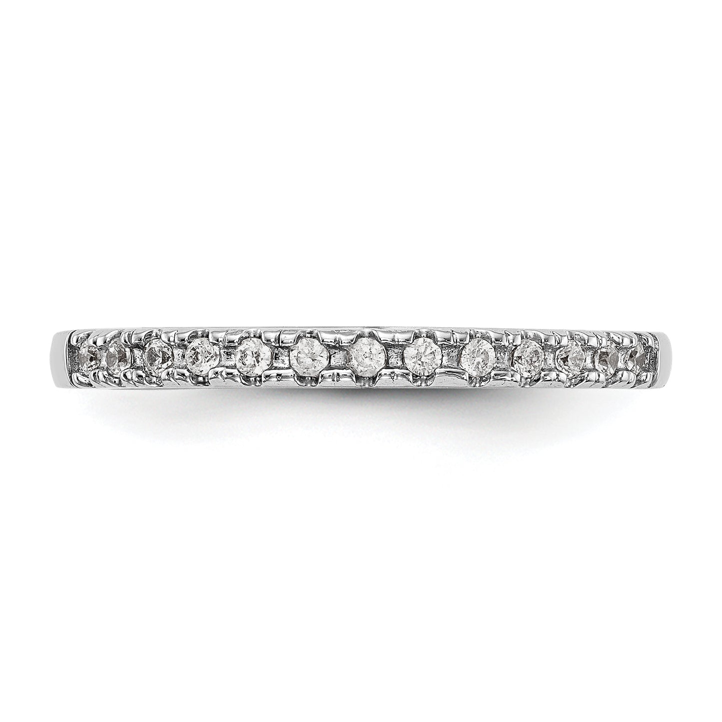 14K White Gold Lab Grown Diamond VS/SI+ G+ Wedding Band Ring