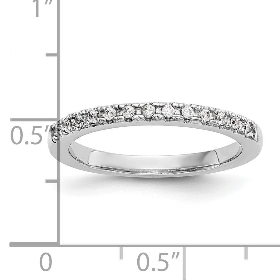 14K White Gold Lab Grown Diamond VS/SI+ G+ Wedding Band Ring