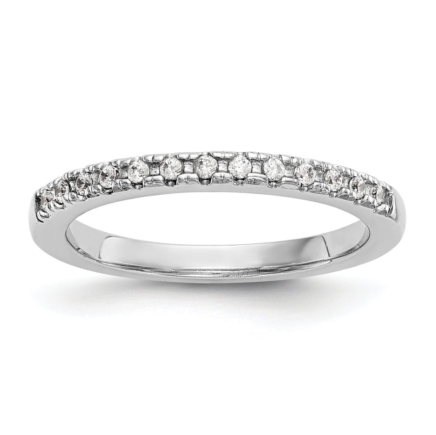 14K White Gold Lab Grown Diamond VS/SI+ G+ Wedding Band Ring