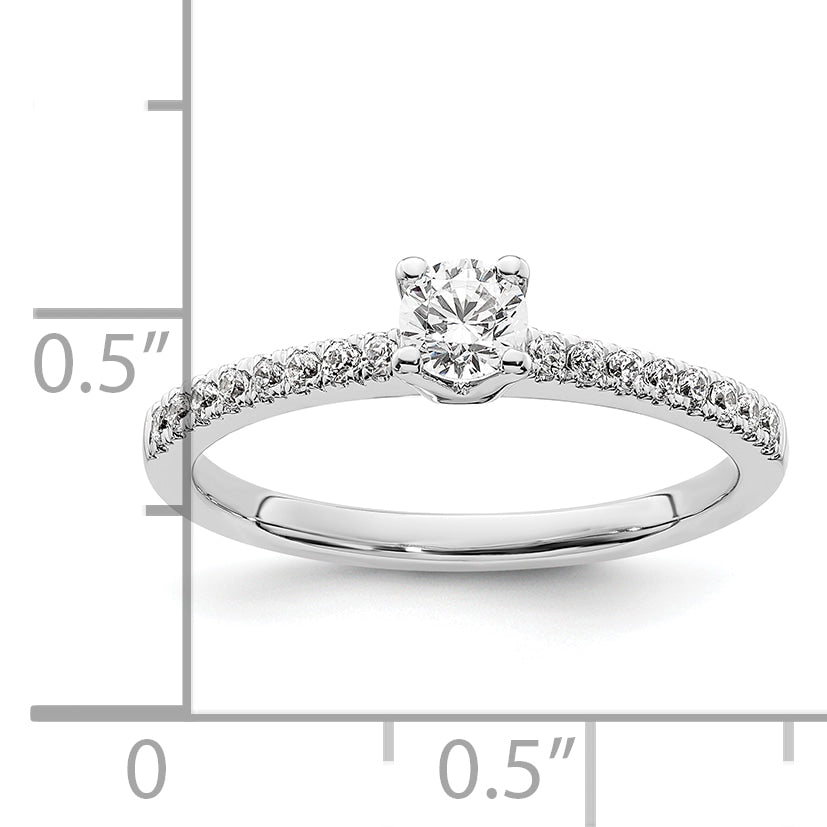 14K White Gold Lab Grown Diamond VS/SI+ G+ Engagement Ring