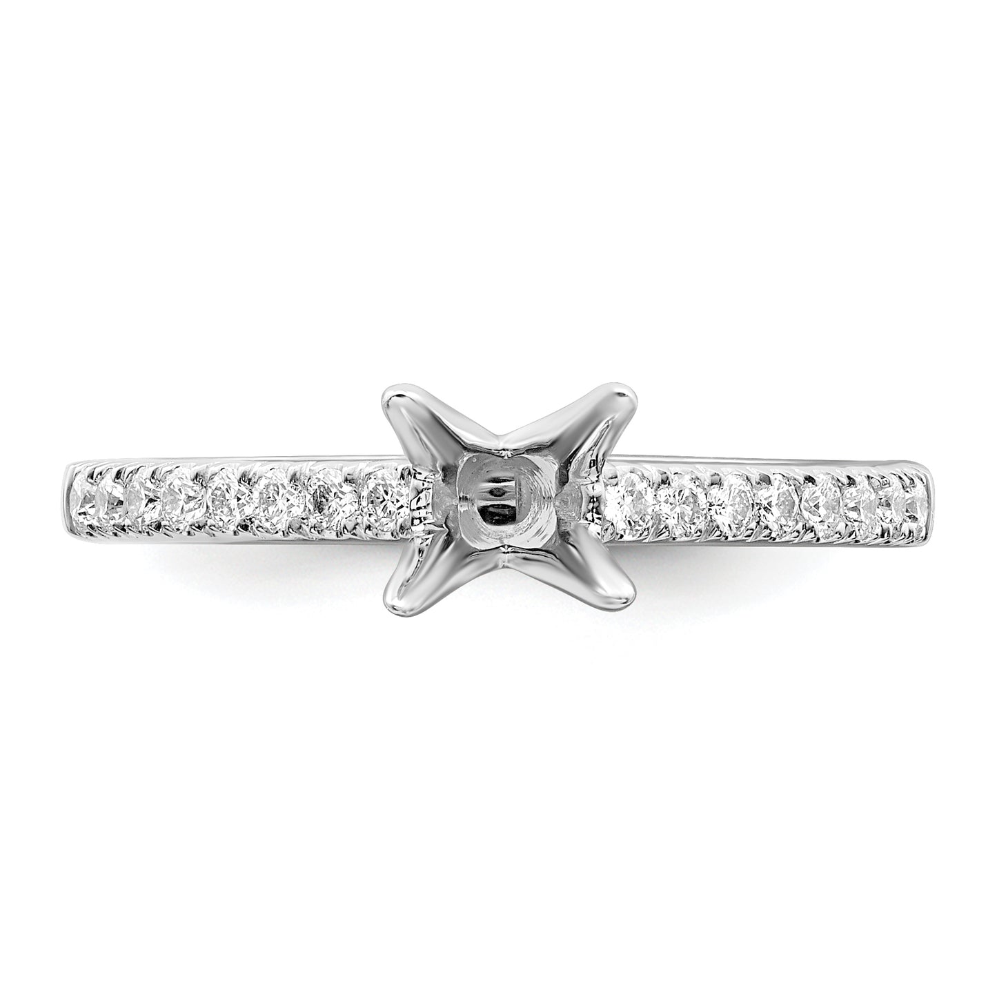 14K White Gold Lab Grown Diamond VS/SI FGH Engagement Ring