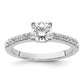 14K White Gold Lab Grown Diamond VS/SI FGH Engagement Ring