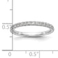 14k White Gold 3/8 Ct. Lab Grown Diamond VS/SI+ G+ Wedding Band Ring