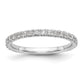 14k White Gold 3/8 Ct. Lab Grown Diamond VS/SI+ G+ Wedding Band Ring