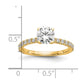 14k Yellow Gold 1/3 Ct. Lab Grown Diamond VS/SI+ G+ 1 Ct. Center Round Semi Mount Engagement Ring