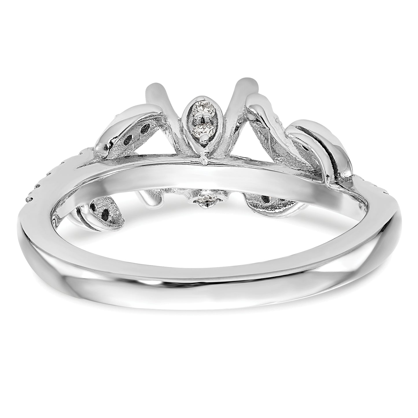 14k White Gold 3/8 Ct. Lab Grown Diamond VS/SI+ G+ 3/4 Ct. Center Round Channel Set Shared Prong Engagement Ring