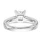 14k White Gold 1/5 Ct. Lab Grown Diamond VS/SI+ G+ Princess 1 Ct. center Engagement Ring