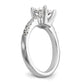 14k White Gold 1/5 Ct. Lab Grown Diamond VS/SI+ G+ Princess 1 Ct. center Engagement Ring