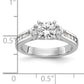 14k White Gold 1/2 Ct. Lab Grown Diamond VS/SI+ G+ Peg Set Engagement Ring