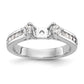 14k White Gold 1/2 Ct. Lab Grown Diamond VS/SI+ G+ Peg Set Engagement Ring