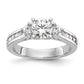 14k White Gold 1/2 Ct. Lab Grown Diamond VS/SI+ G+ Peg Set Engagement Ring