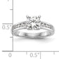 14k White Gold 1/5 Ct. Lab Grown Diamond VS/SI+ G+ Pet Set Engagement Ring