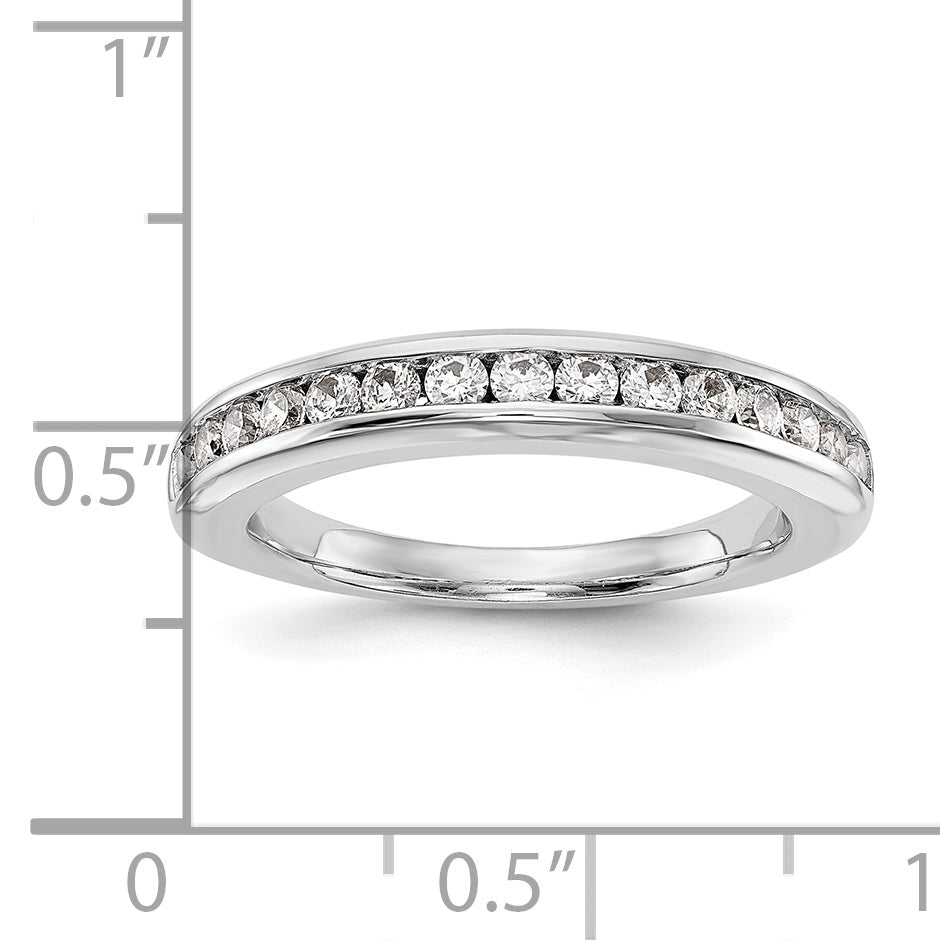 14K White Gold Lab Grown Diamond VS/SI+ G+ Wedding Band Ring