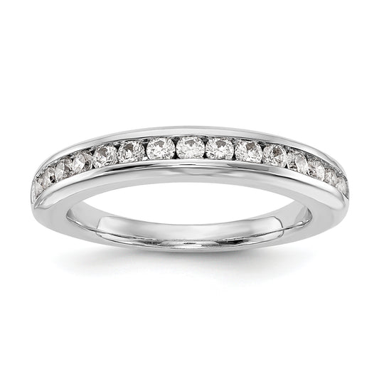 14K White Gold Lab Grown Diamond VS/SI+ G+ Wedding Band Ring