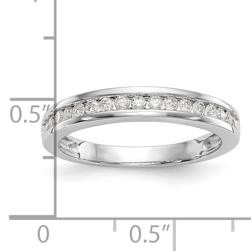 14k White Gold 1/3 Ct. Lab Grown Diamond VS/SI+ G+ Wedding Band Ring