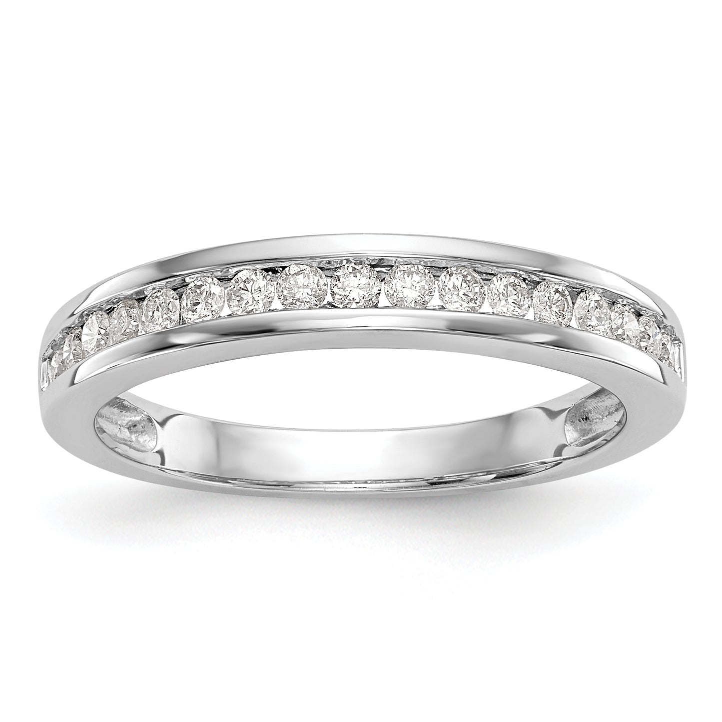 14k White Gold 1/3 Ct. Lab Grown Diamond VS/SI+ G+ Wedding Band Ring