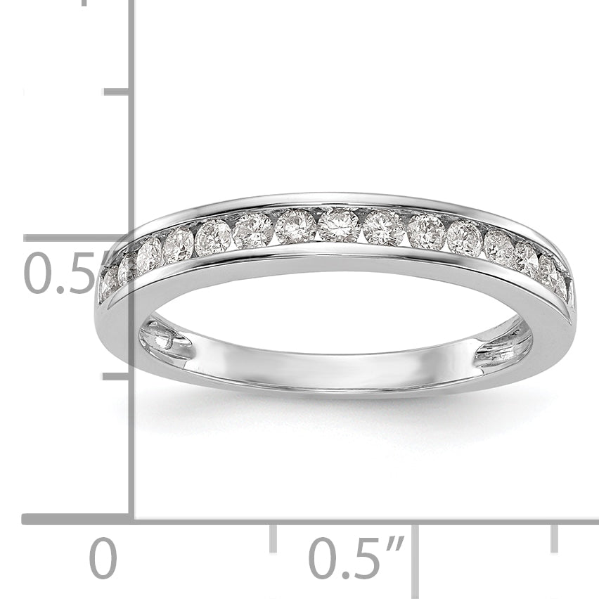 14k White Gold 14kw Lab Grown Diamond VS/SI+ G+ Wedding Band Ring