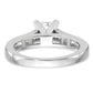 14k White Gold 1/4 Ct. Lab Grown Diamond VS/SI+ G+ Peg Set Engagement Ring