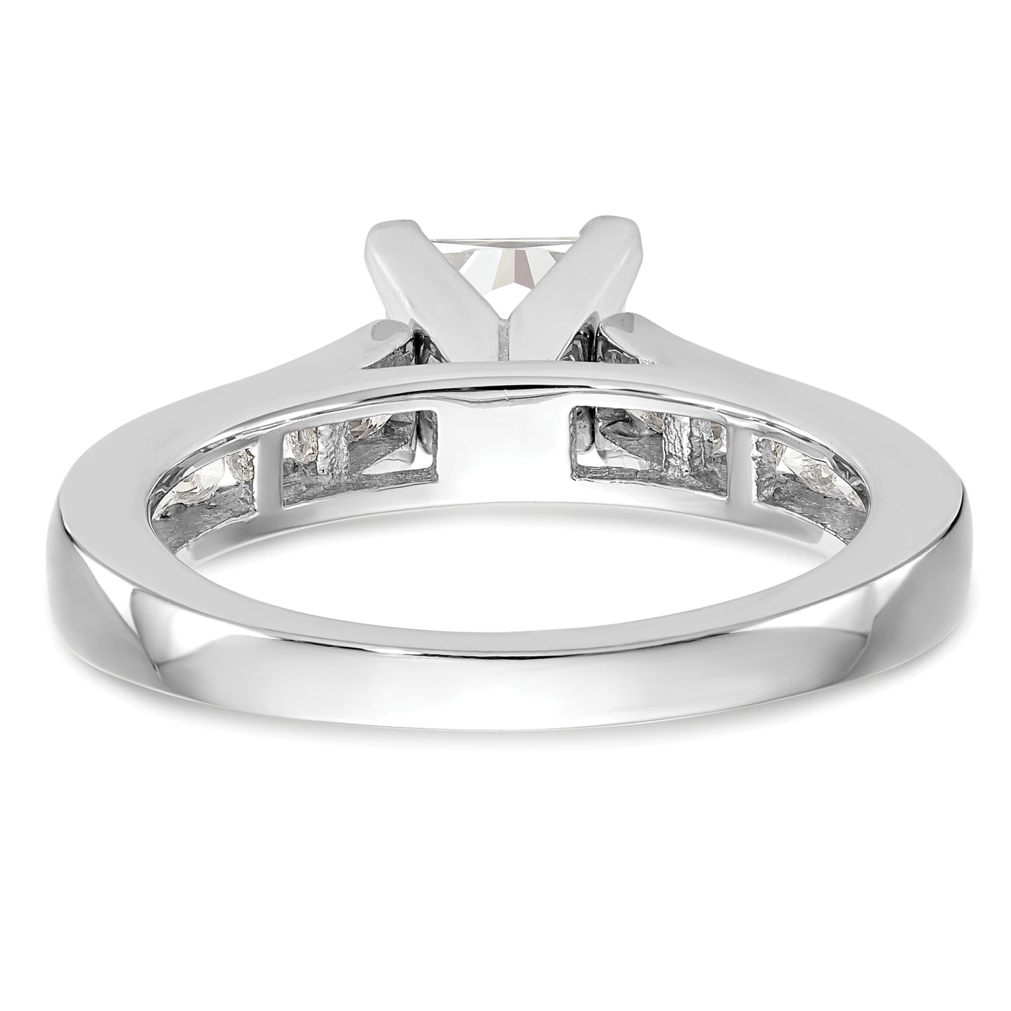 14k White Gold 1/3 Ct. Lab Grown Diamond VS/SI+ G+ Peg Set Engagement Ring