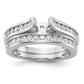 14k White Gold 1/3 Ct. Lab Grown Diamond VS/SI+ G+ Peg Set Engagement Ring