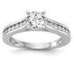 14k White Gold 1/3 Ct. Lab Grown Diamond VS/SI+ G+ Peg Set Engagement Ring