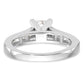 14k White Gold 1/2 Ct. Lab Grown Diamond VS/SI+ G+ Peg Set Engagement Ring