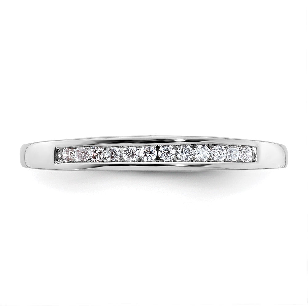 14k White Gold 1/8 Ct. Lab Grown Diamond VS/SI+ G+ Complete Wedding Band