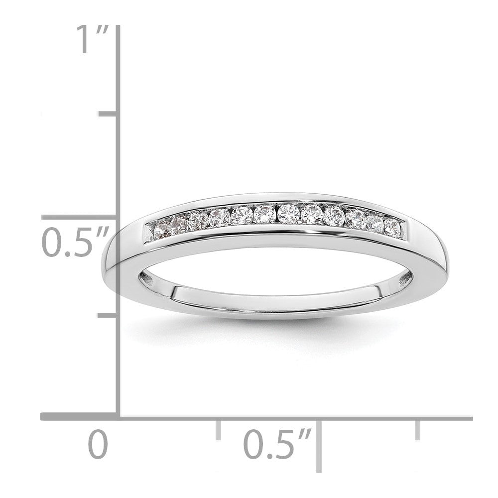 14k White Gold 1/8 Ct. Lab Grown Diamond VS/SI+ G+ Complete Wedding Band