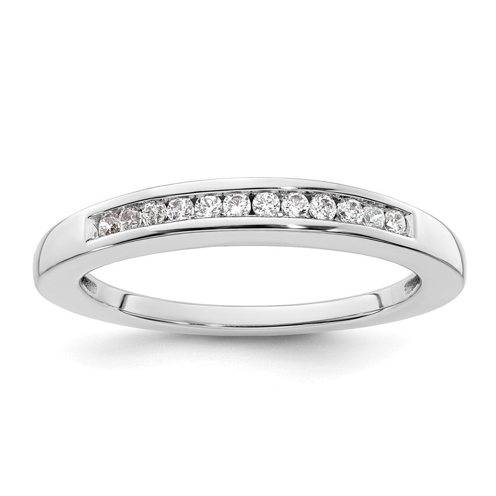 14k White Gold 1/8 Ct. Lab Grown Diamond VS/SI+ G+ Complete Wedding Band