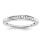 14k White Gold 1/8 Ct. Lab Grown Diamond VS/SI+ G+ Wedding Band Ring