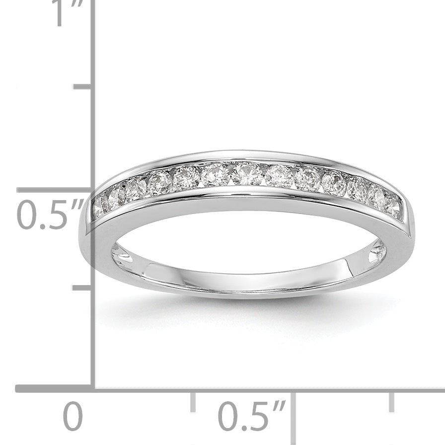 14k White Gold 1/3 Ct. Lab Grown Diamond VS/SI+ G+ Wedding Band Ring