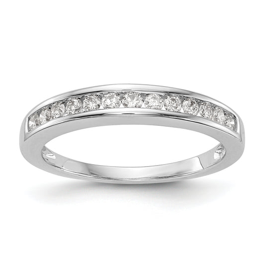 14k White Gold 1/3 Ct. Lab Grown Diamond VS/SI+ G+ Wedding Band Ring