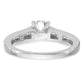 14k White Gold 1/4 Ct. Lab Grown Diamond VS/SI+ G+ Peg Set Engagement Ring