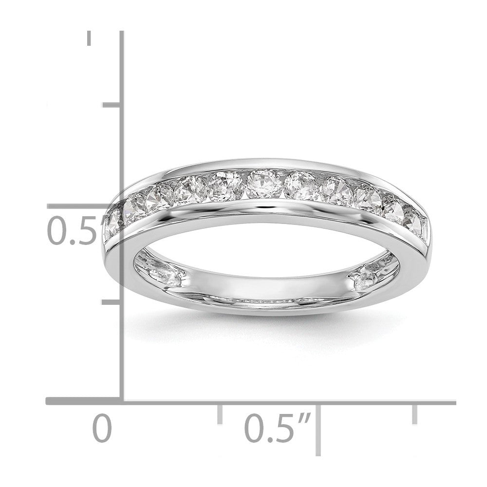 14k White Gold 3/4 Ct. Lab Grown Diamond VS/SI+ G+ Complete Wedding Band