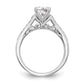 14k White Gold 1/5 Ct. Lab Grown Diamond VS/SI+ G+ Semi-Mount Pet Set Engagement Ring