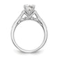 14k White Gold 1/5 Ct. Lab Grown Diamond VS/SI+ G+ Pet Set Engagement Ring