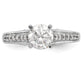 14k White Gold 1/5 Ct. Lab Grown Diamond VS/SI+ G+ Semi-Mount Pet Set Engagement Ring