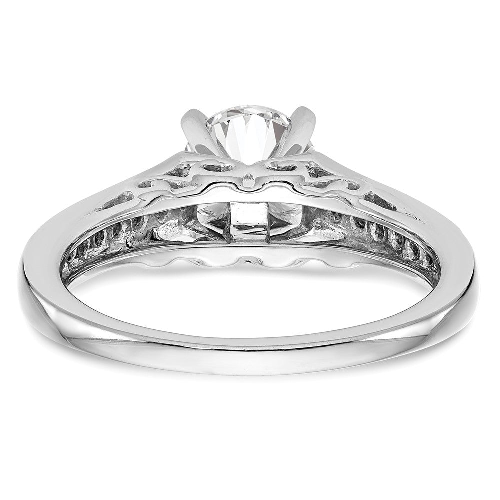 14k White Gold 1/5 Ct. Lab Grown Diamond VS/SI+ G+ Semi-Mount Pet Set Engagement Ring