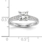 14k White Gold 1/4 Ct. Lab Grown Diamond VS/SI+ G+ Peg Set Engagement Ring