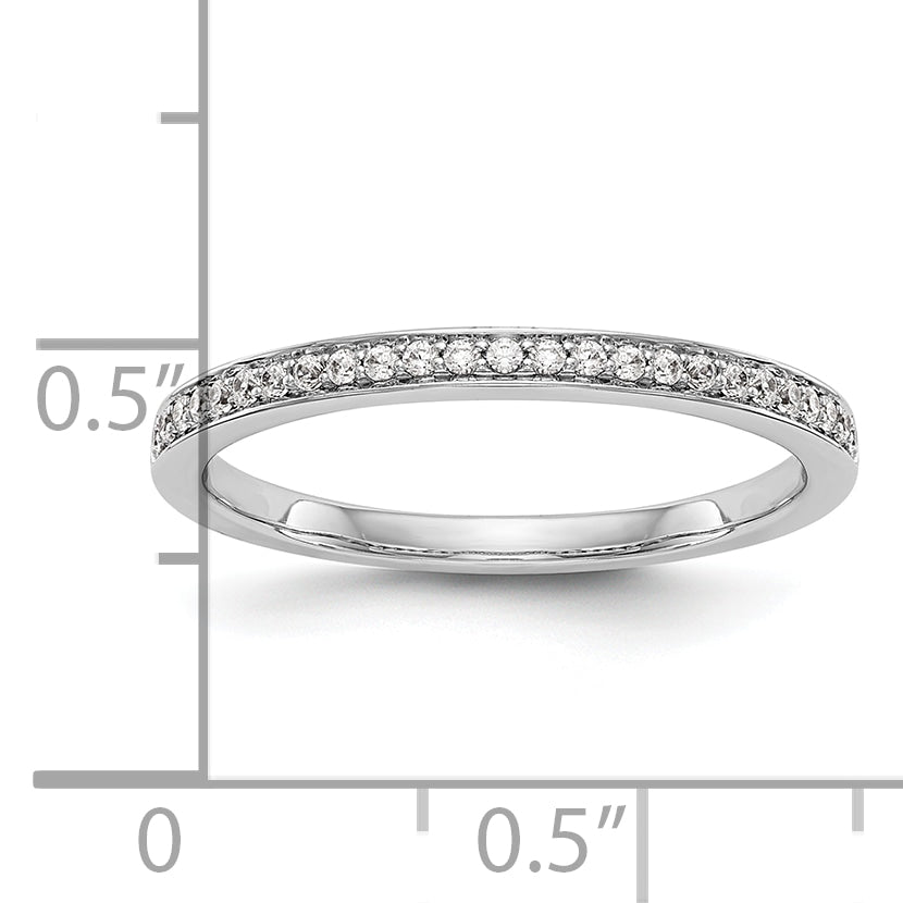 14k White Gold 1/8 Ct. Lab Grown Diamond VS/SI+ G+ Wedding Band Ring