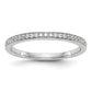 14k White Gold 1/8 Ct. Lab Grown Diamond VS/SI+ G+ Wedding Band Ring