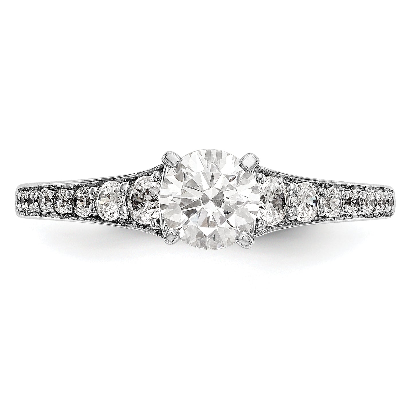 14k White Gold 1/3 Ct. Lab Grown Diamond VS/SI+ G+ Peg Set Engagement Ring