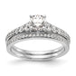 14k White Gold 1/3 Ct. Lab Grown Diamond VS/SI+ G+ Peg Set Engagement Ring