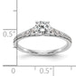 14k White Gold 1/3 Ct. Lab Grown Diamond VS/SI+ G+ Peg Set Engagement Ring